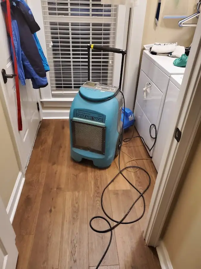 Commercial dehumidifier deployed for Flood Damage Cleanup in Windsor